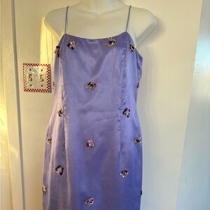 Adrianna Papell Evening Boutique butterfly embellished spaghetti strap dress